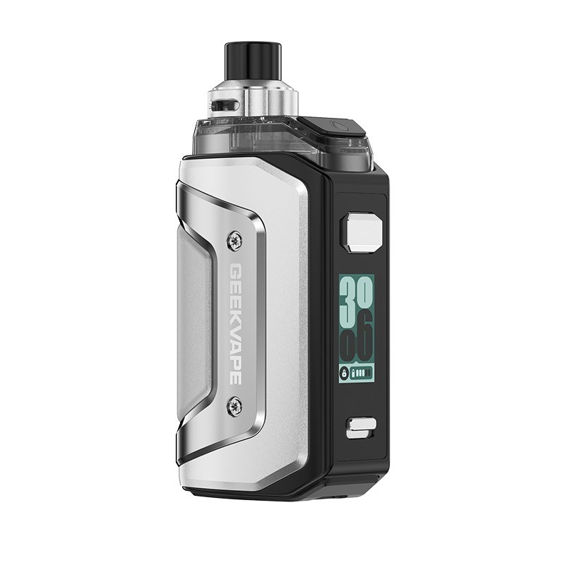 steel silver geekvape aegis hero 5 pod mod kit