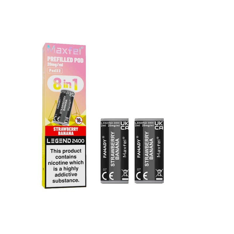 strawberry banana maxfel fanady legend prefilled pod