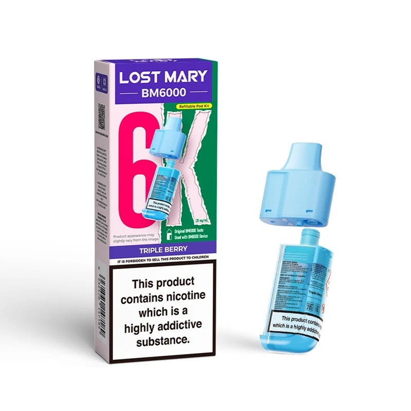 triple berry lost mary bm6000 prefilled pod
