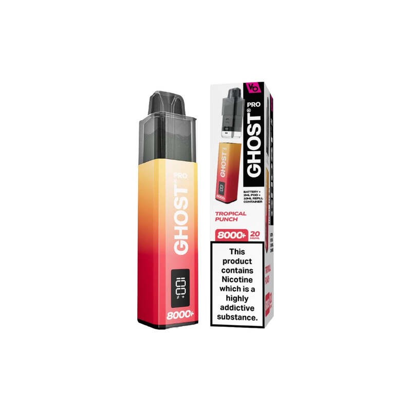 tropical punch vapes bars ghost pro 8000+
