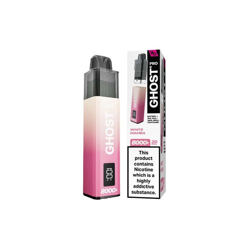 white mamba vapes bars ghost pro 8000+