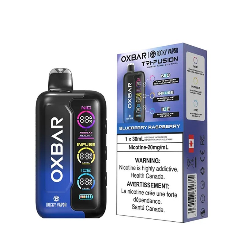 blueberry raspberry oxbar tri fusion 45k