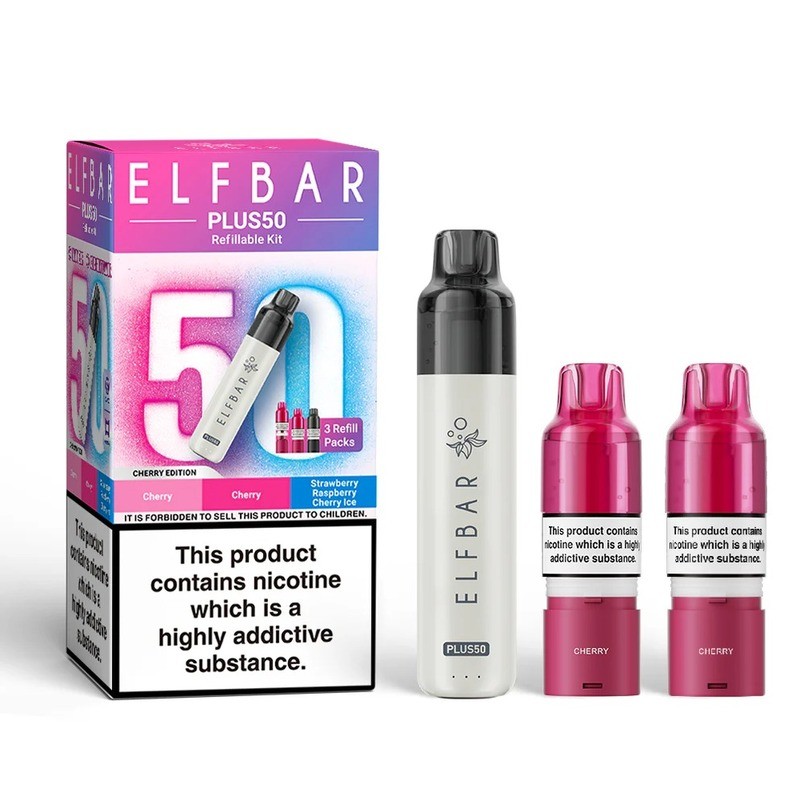 cherry edition elf bar plus 50 prefilled pod kit