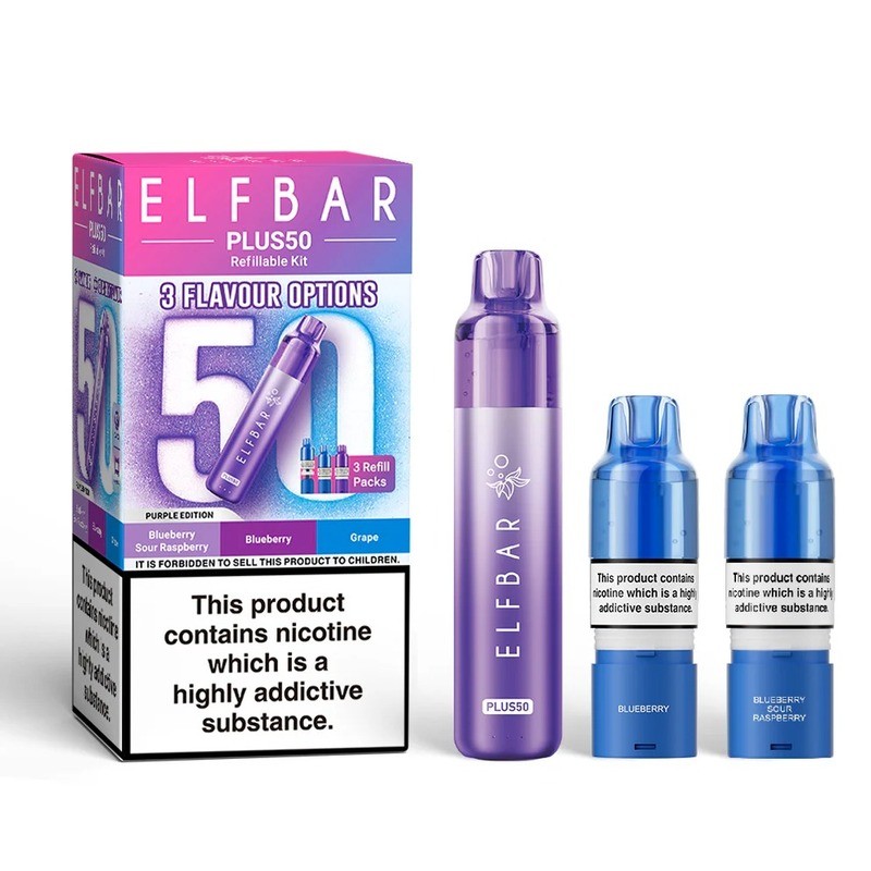 purple edition elf bar plus 50 prefilled pod kit