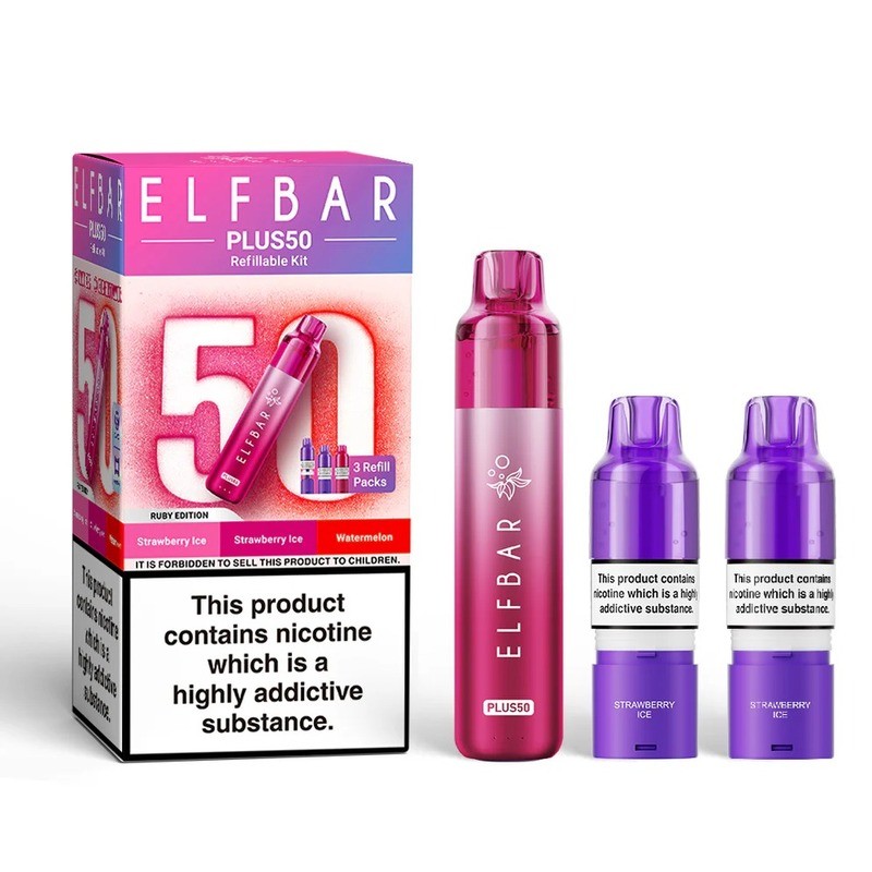 ruby edition elf bar plus 50 prefilled pod kit