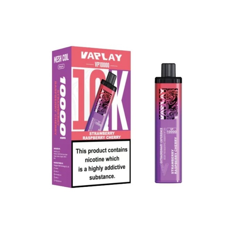 strawberry raspberry cherry vaplay royal 10k prefilled pod kit