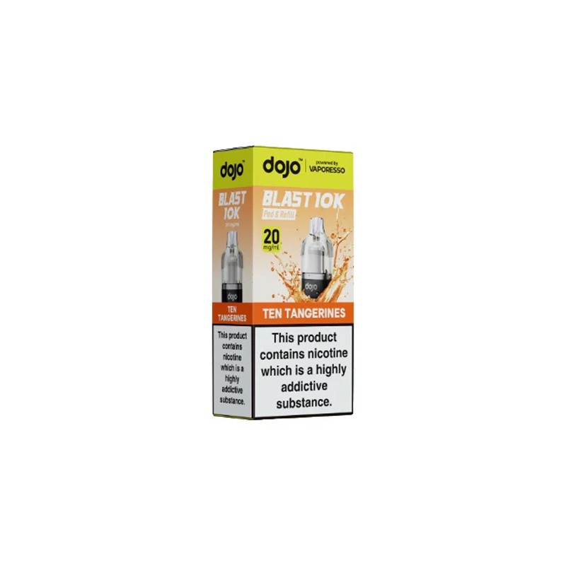 ten tangerines vaporesso dojo blast 10k prefilled pod