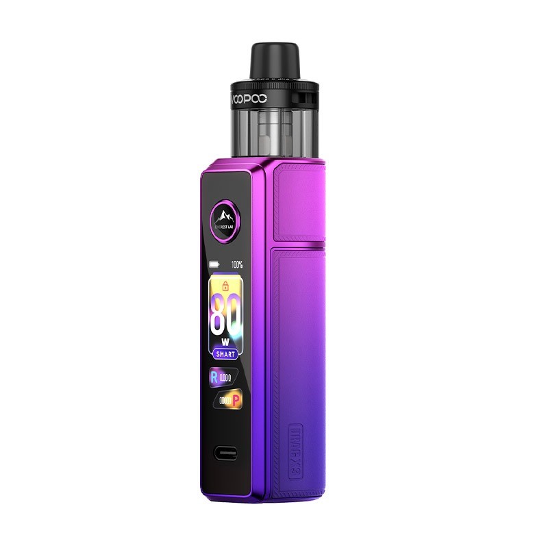 aurora purple voopoo drag x3 vape mod kit