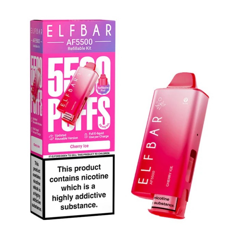 cherry ice elf bar af5500 prefilled kit
