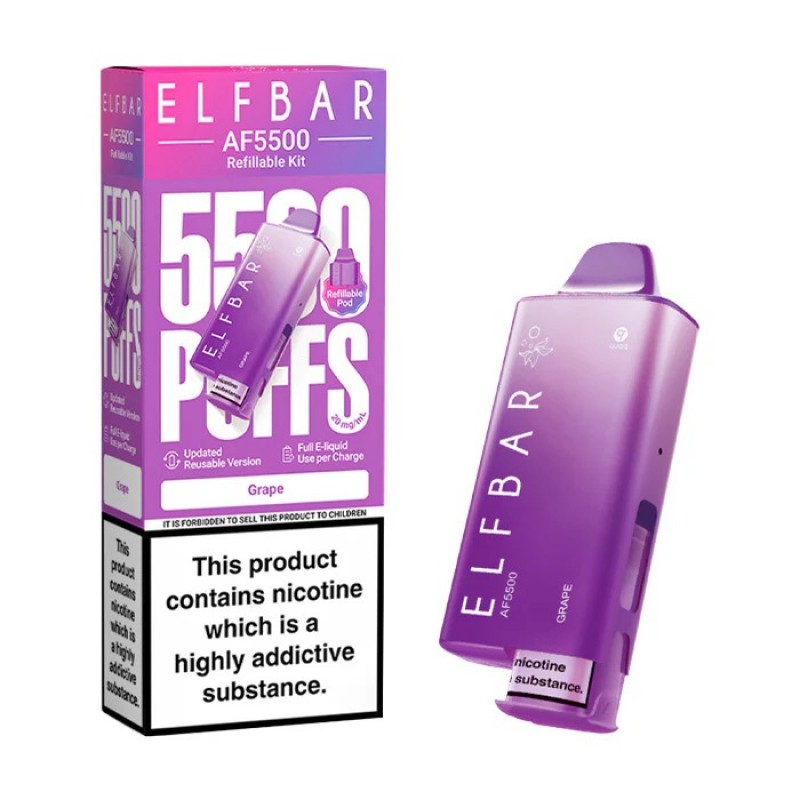 grape elf bar af5500 prefilled kit