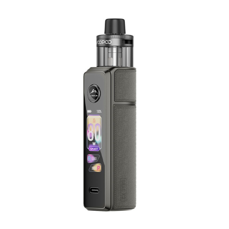 grey metal voopoo drag x3 vape mod kit