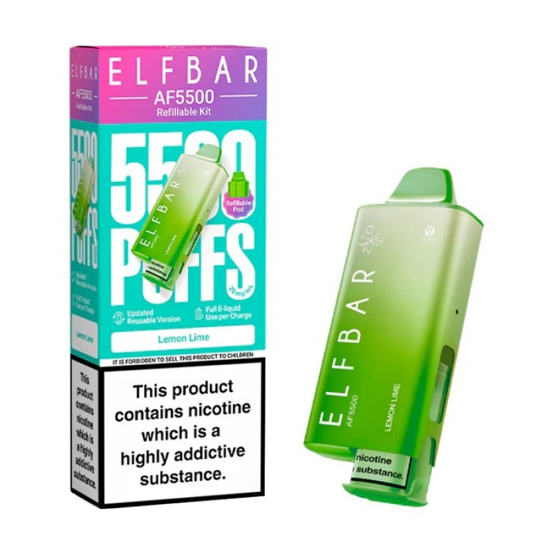 lemon lime elf bar af5500 prefilled kit
