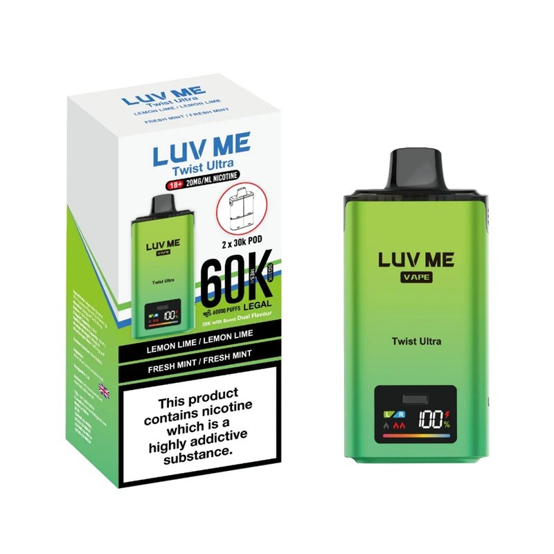 lemon lime / lemon lime & fresh mint / fresh mint luv me twist ultra 60k