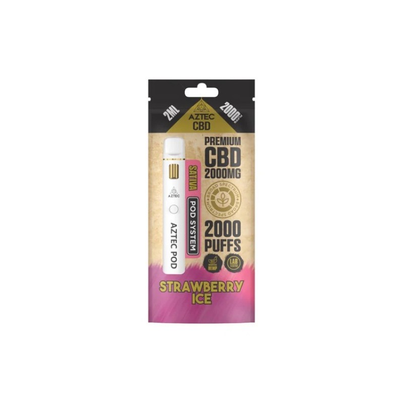 strawberry ice aztec cbd 2000mg broad spectrum