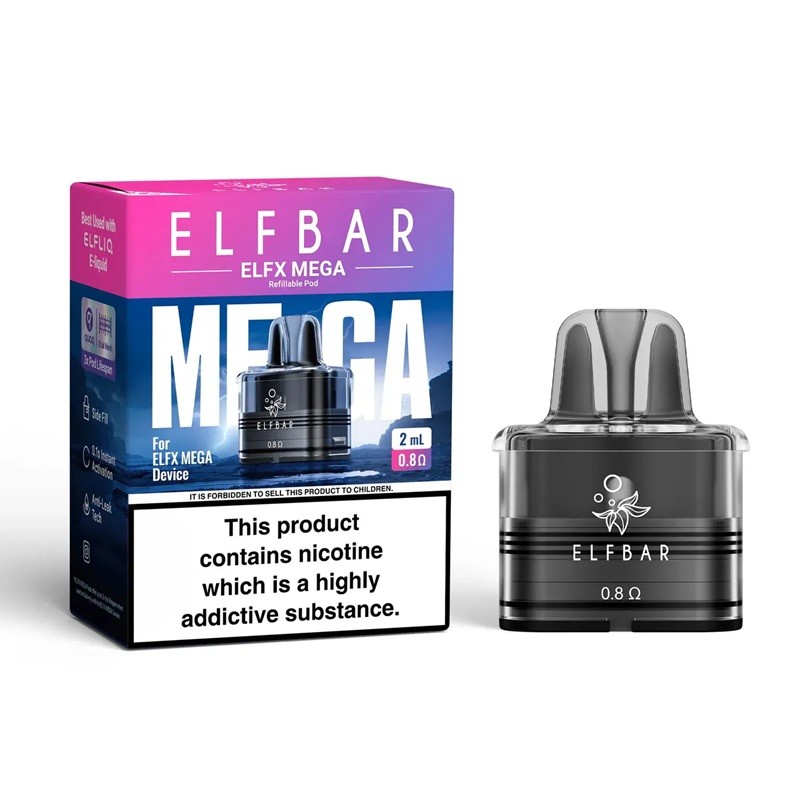 0.8ohm elf bar elfx mega pod