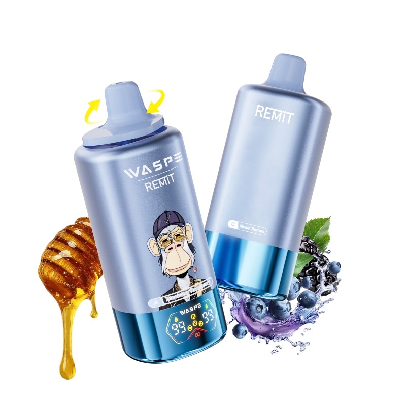 blueberry raspberry & blueberry lemonade & mixed berries & grape honey ice waspe & remit 4 in 1 100k