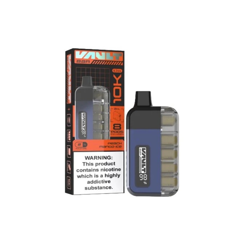 peach mango ice vault bar 10k prefilled pod kit