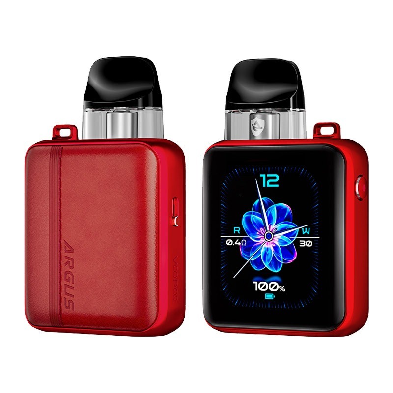 red leather voopoo argus p3 pod kit