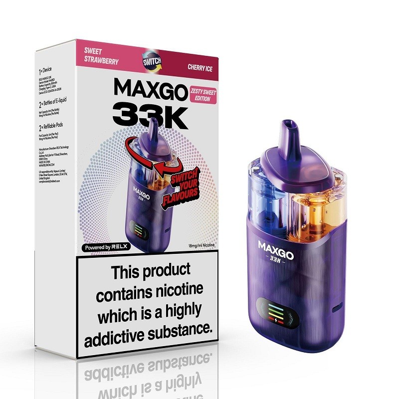 sweet strawberry & cherry ice RELX MAXGO Combo 33K