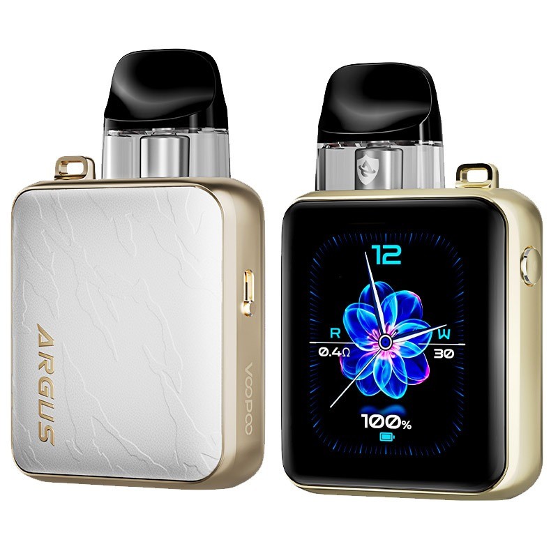 silver leather voopoo argus p3 pod kit