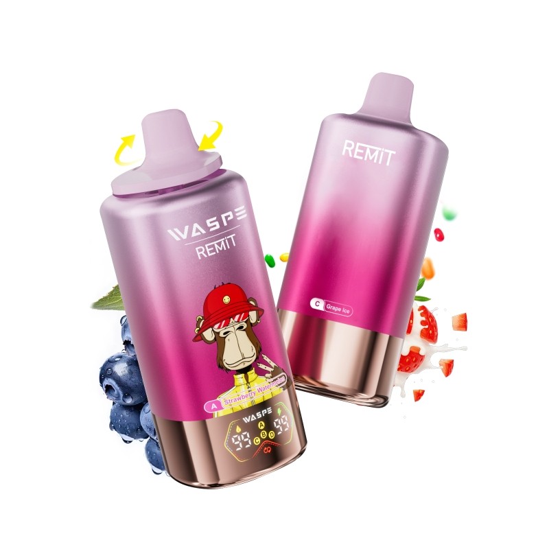 strawberry watermelon & mr. blue & grape ice & rainbow candy waspe & remit 4 in 1 100k