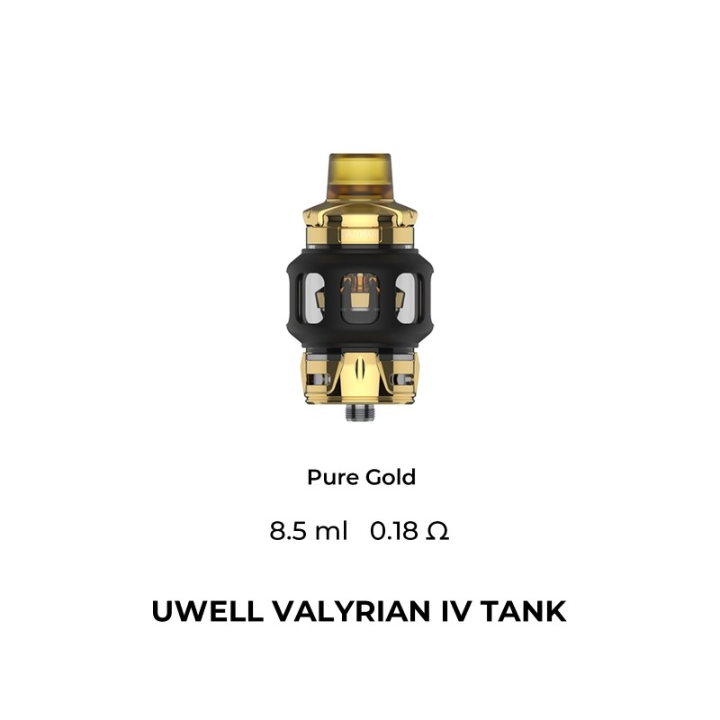 pure gold uwell valyrian 4 sub ohm tank