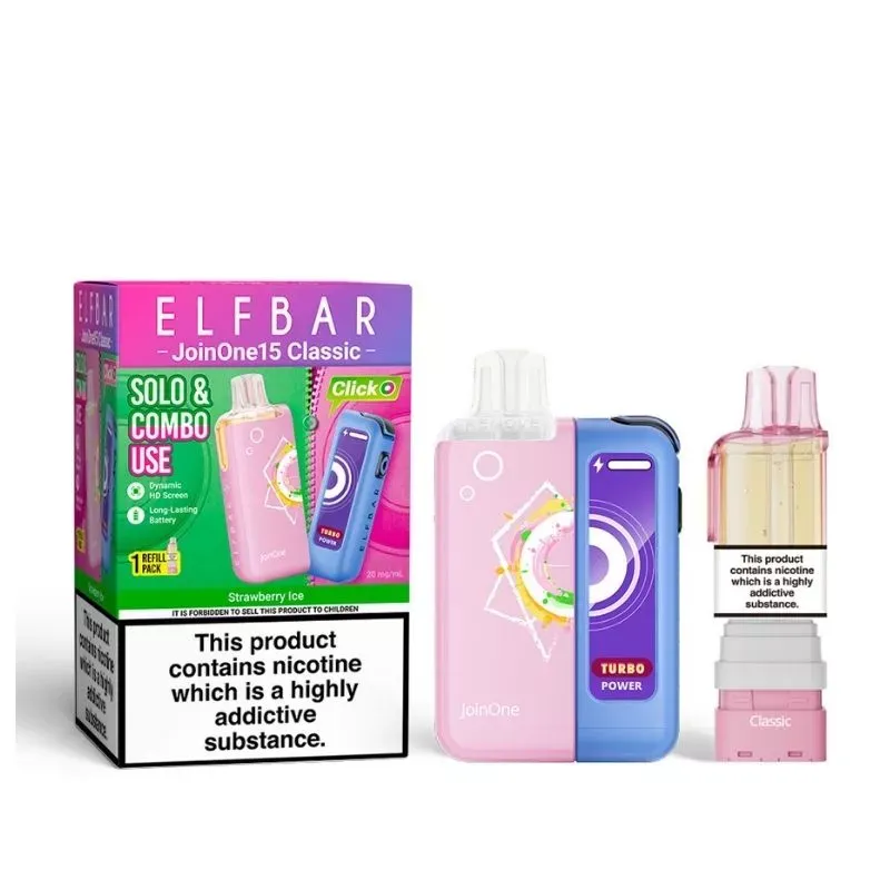 strawberry ice elf bar joinone15 classic kit