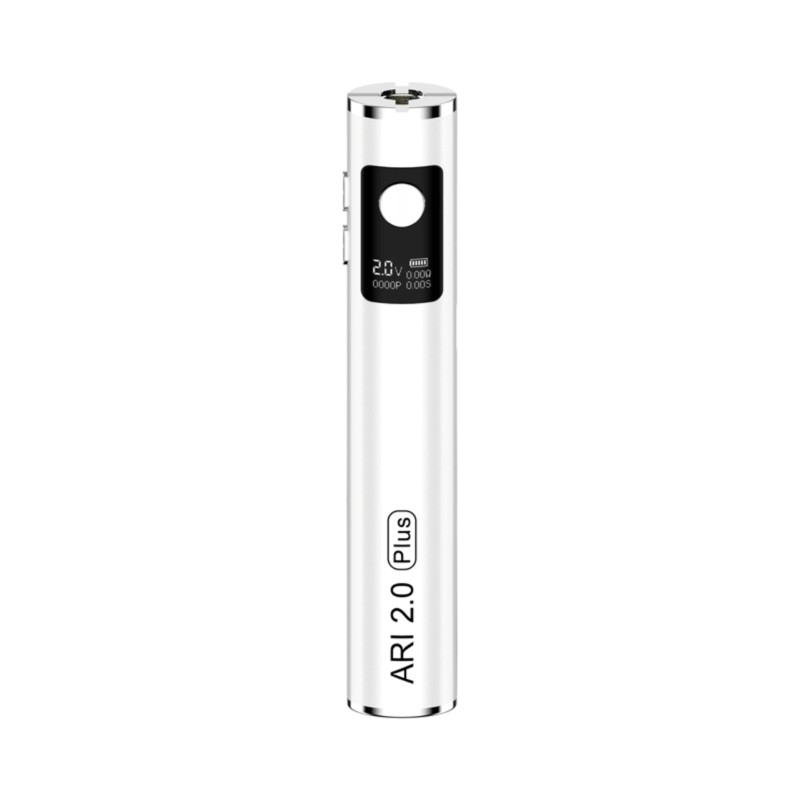 white yocan ari 2.0 plus 510 thread battery