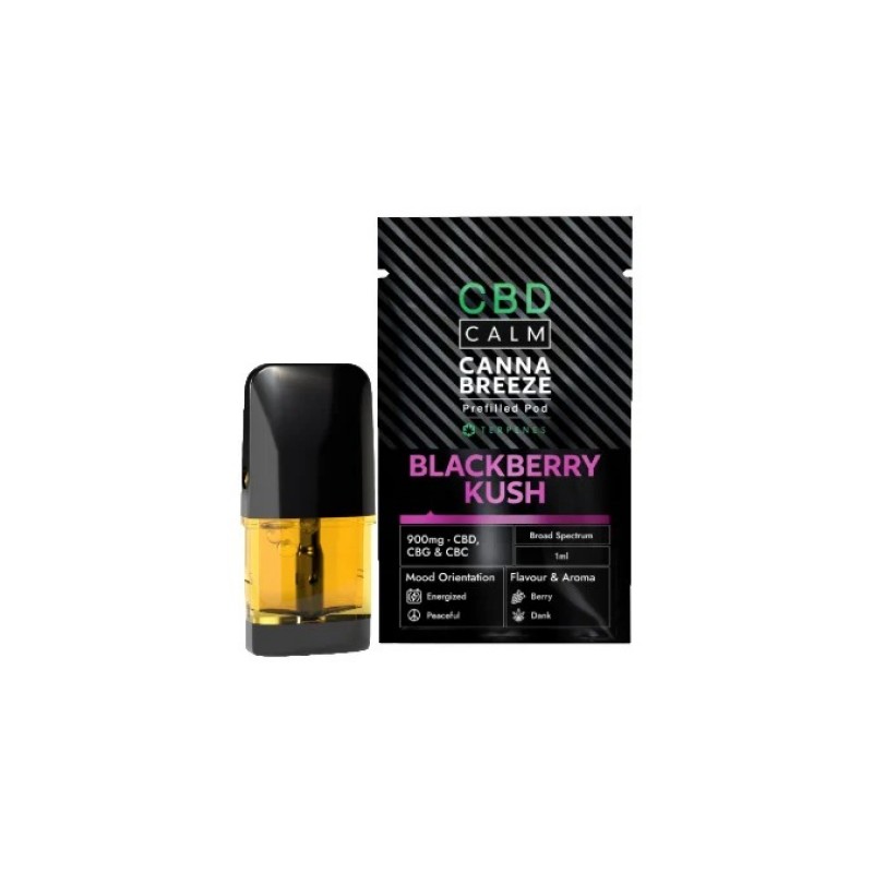 blackberry kush cbd calm cannabreeze pod