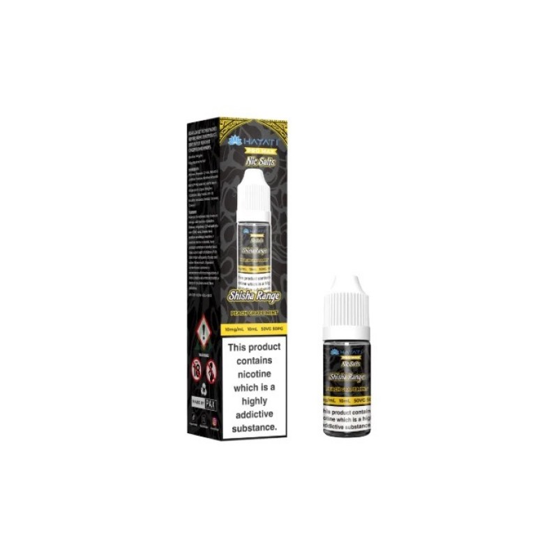 peach grape mint hayati pro max shisha range nic salt