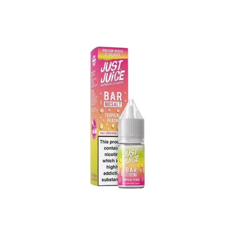 tropical peach just juice bar nic salt