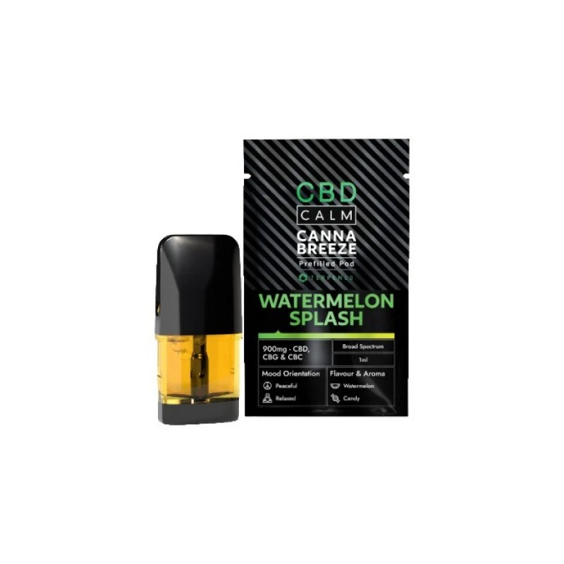 watermelon splash cbd calm cannabreeze pod