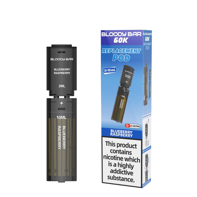 blueberry raspberry bloody bar 60k pod