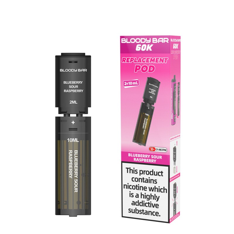 blueberry sour raspberry bloody bar 60k pod
