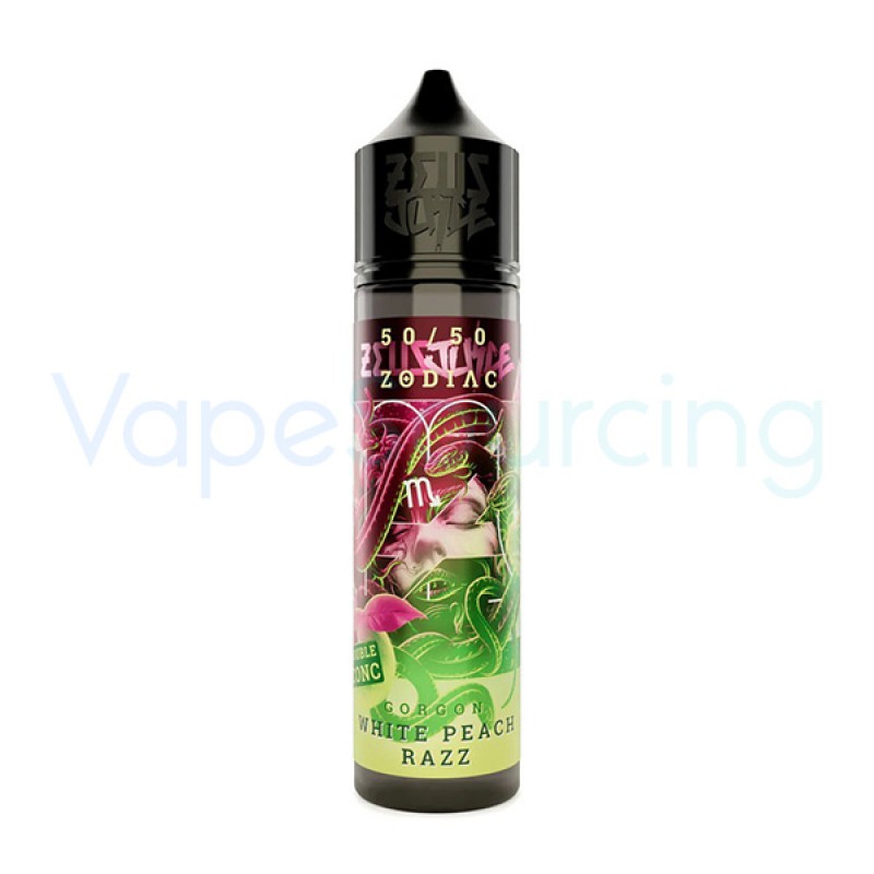 gorgon - white peach razz zeus juice zodiac 50ml