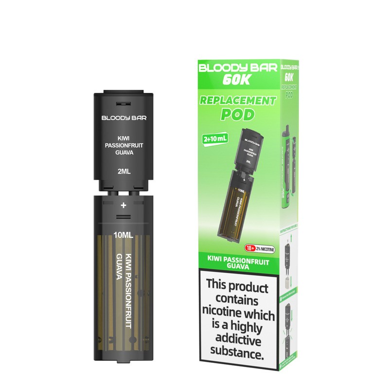 kiwi passionfruit guava bloody bar 60k pod