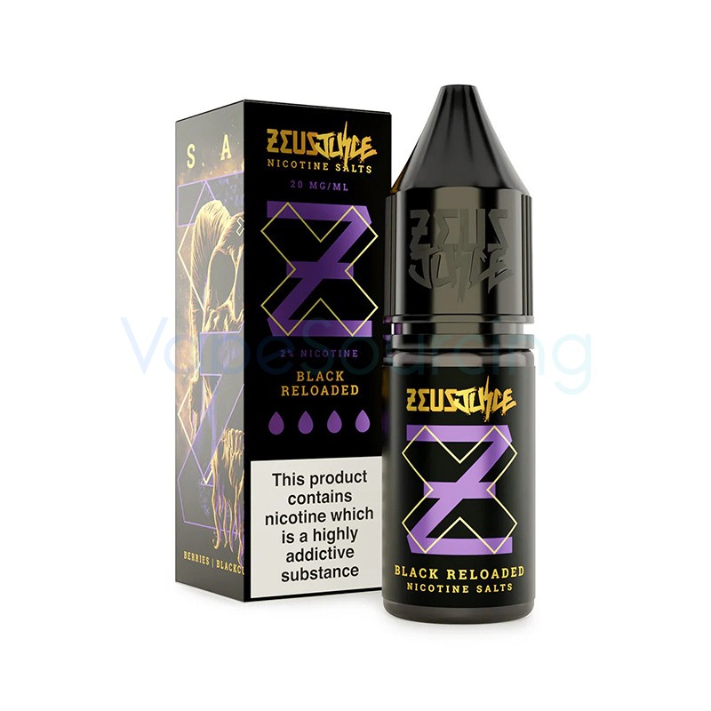 black reloaded - blackcurrant berries menthol zeus juice nic salt