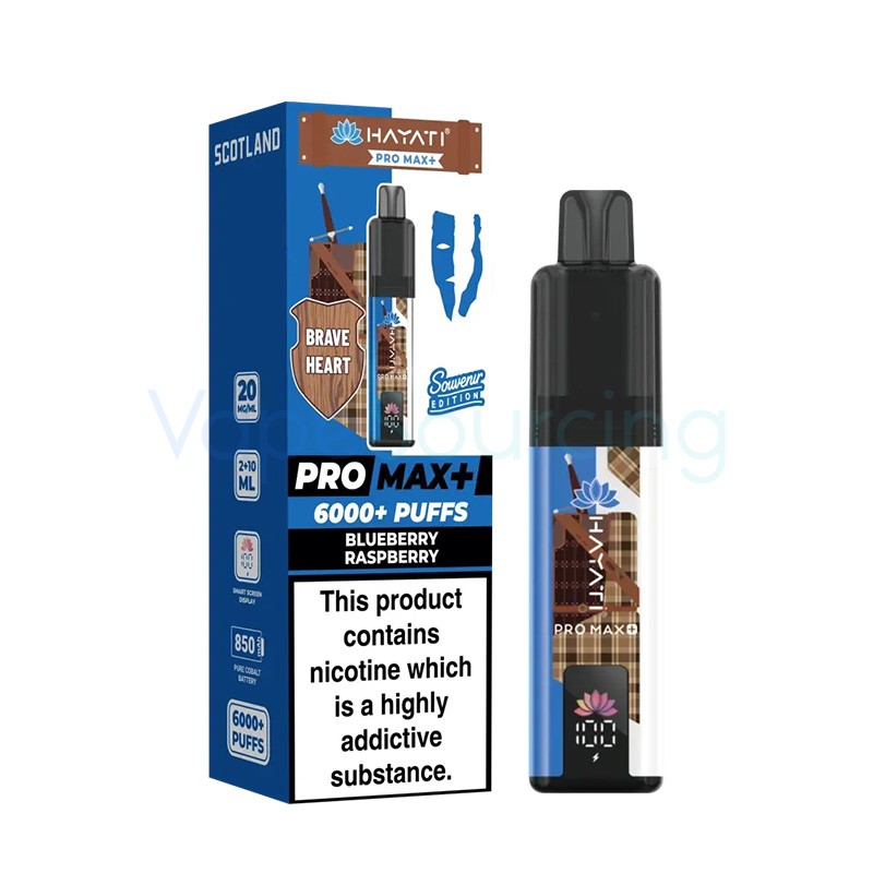 braveheart - blueberry raspberry hayati pro max plus 6000 scotland souvenir edition