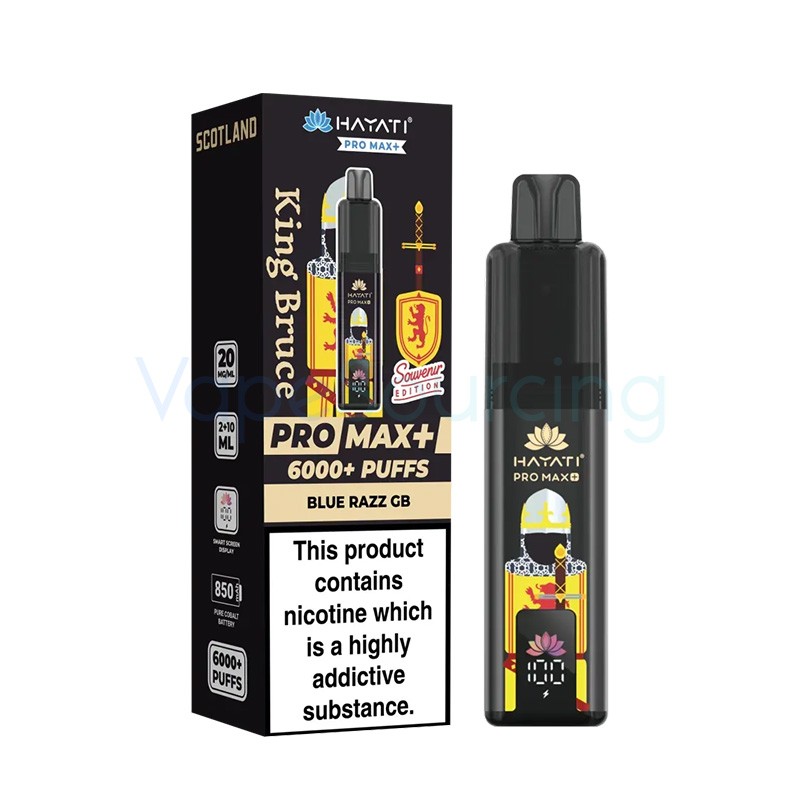 king bruce - blue razz gb hayati pro max plus 6000 scotland souvenir edition