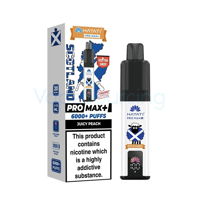 scottish sheep - juicy peach hayati pro max plus 6000 scotland souvenir edition