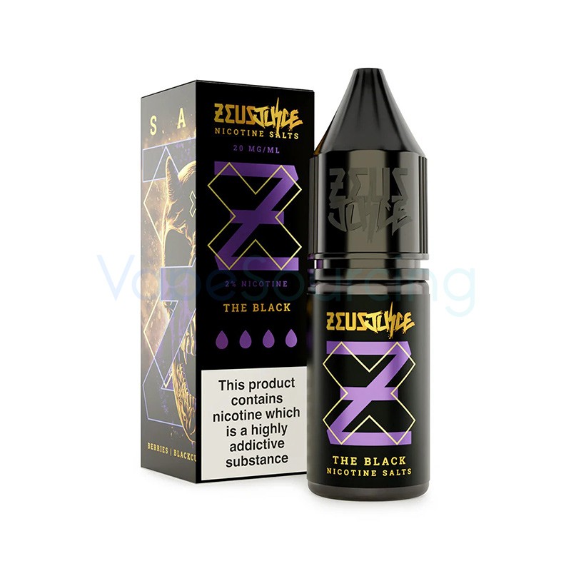 the black - blackcurrant berries menthol zeus juice nic salt