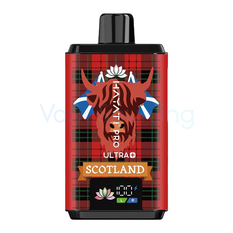 highland cattle - blue sour raspberry hayati pro ultra plus 25000 scotland souvenir edition