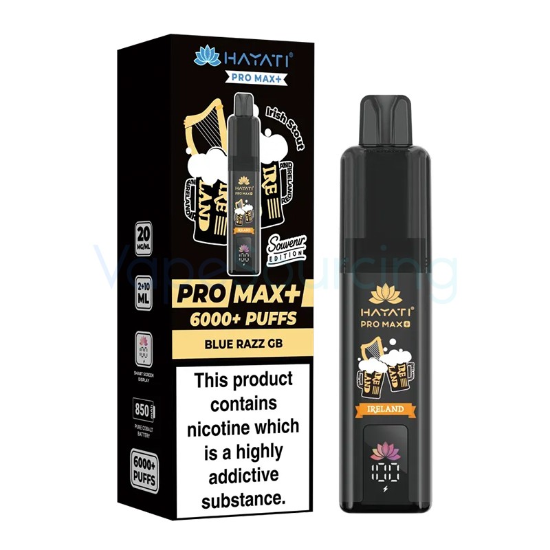 irish stout - blue razz gb hayati pro max plus 6000 kit ireland souvenir edition