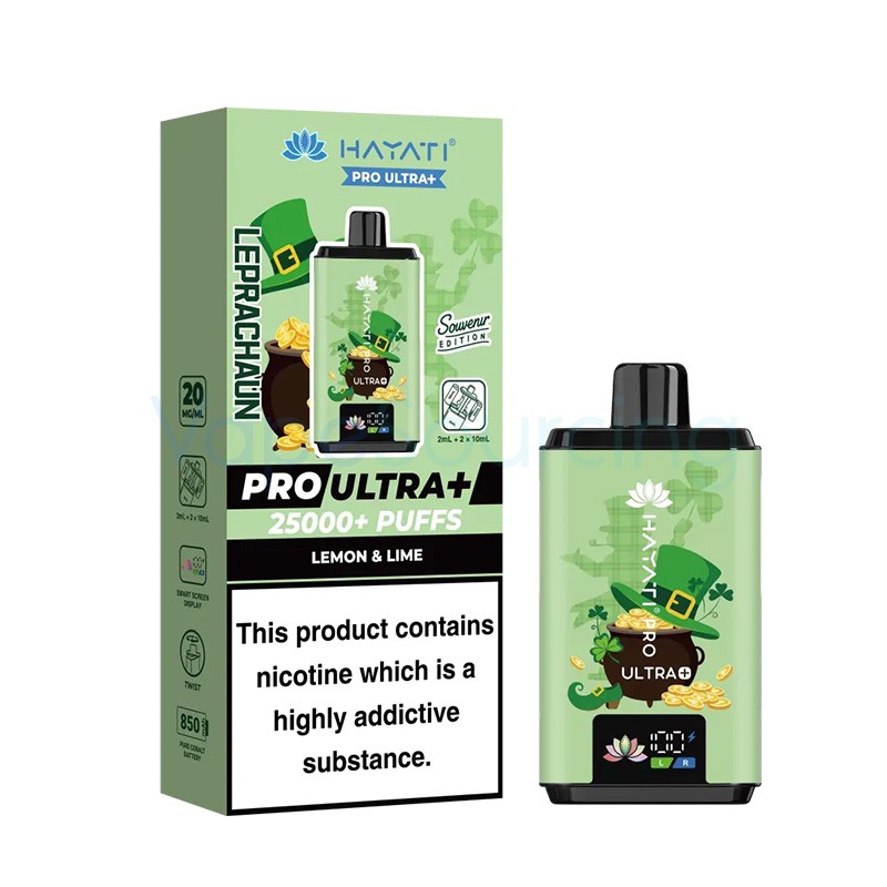 leprechaun - lemon & lime hayati pro ultra plus 25000 kit ireland souvenir edition
