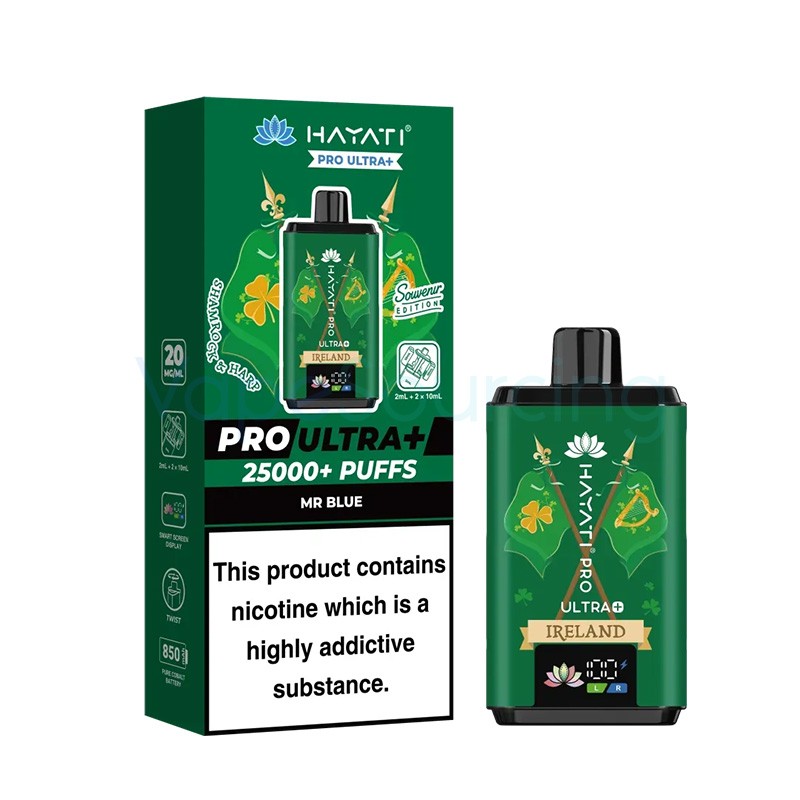shamrock & harp - mr blue hayati pro ultra plus 25000 kit ireland souvenir edition
