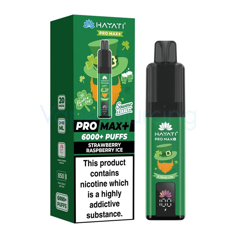 st. patrick’s day - strawberry raspberry ice hayati pro max plus 6000 kit ireland souvenir edition