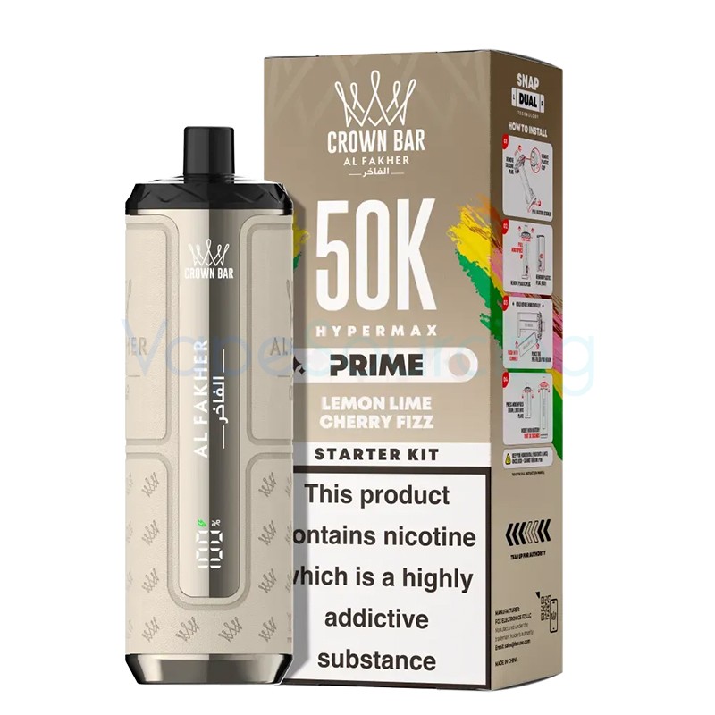 lemon lime & cherry fizz al fakher hypermax prime 50k