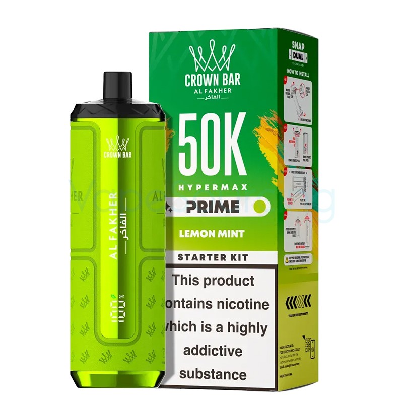 lemon mint al fakher hypermax prime 50k