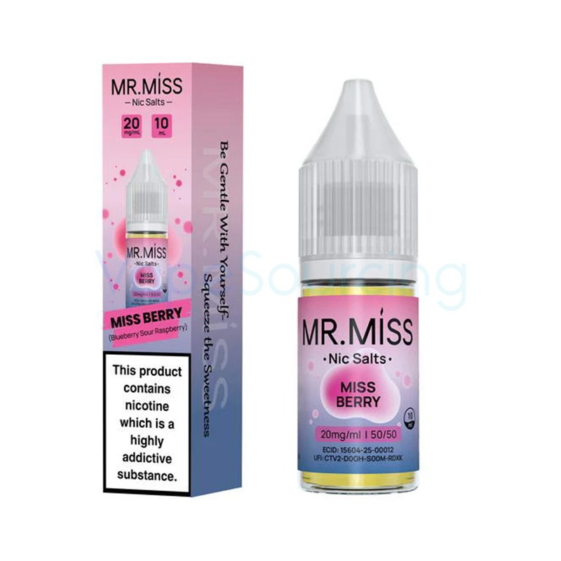 miss berry (blueberry sour raspberry) mr.miss nic salt