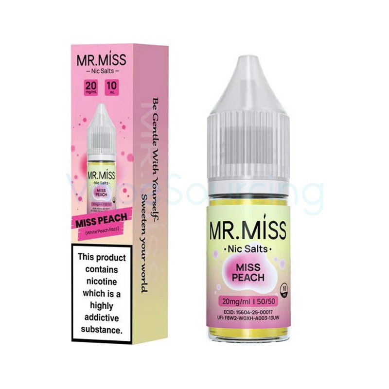 miss peach (white peach razz) mr.miss nic salt